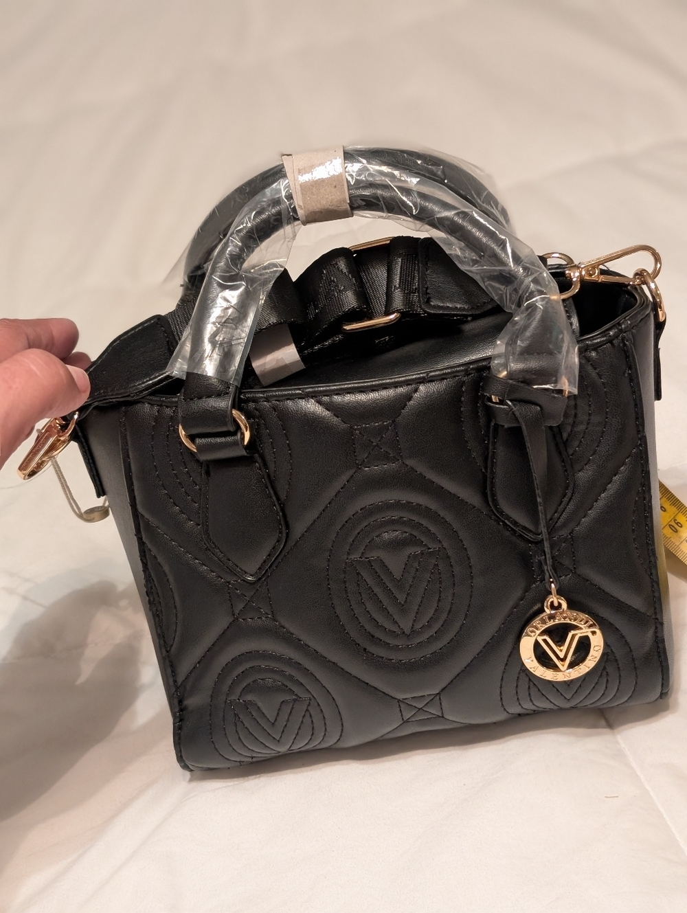 Valentino Orlandi Black Quilted Satchel - Picture 6 of 7